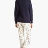Marni Leather Front Sweater in Gray (charcoal/ berry) - Lyst