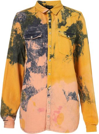  Moto Dip Dyed Western Shirt 