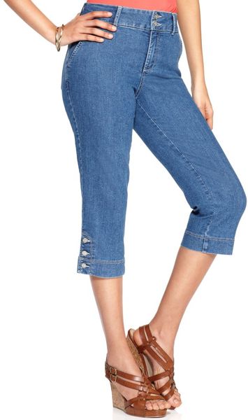 Not Your Daughter's Jeans Cameron Skinny Leg Cropped Capris Maryland Wash in Blue (denim) - Lyst