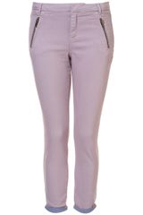 Topshop Two Tone Skinny Crop Trousers