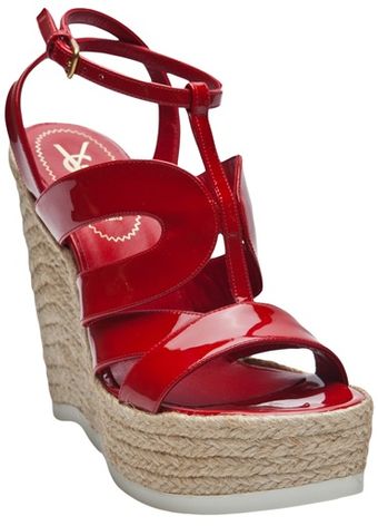 Yves Saint Laurent Espadrille Wedges - Lyst