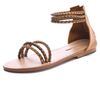 Antik Batik Dafne 3 Band Flat Sandals in Brown - Lyst