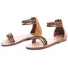 Antik Batik Dafne 3 Band Flat Sandals in Brown - Lyst