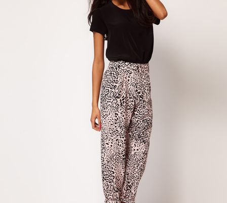 ASOS Collection Peg Trousers in Animal Print ASOS Collection Peg Trousers in Animal Print