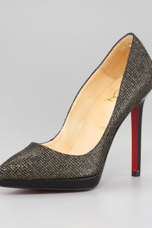 Christian Louboutin Pigalle Glittered Pump - Lyst
