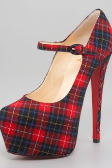 Christian Louboutin Lady Daf Tartan Mary Jane - Lyst