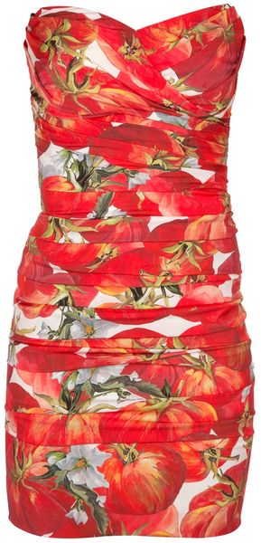  Strapless Tomato Dress 