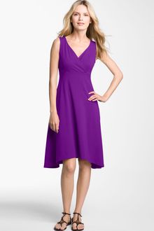 Eileen Fisher Surplice Vneck Jersey Dress - Lyst