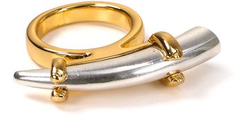  14kt Plated Horn Ring 