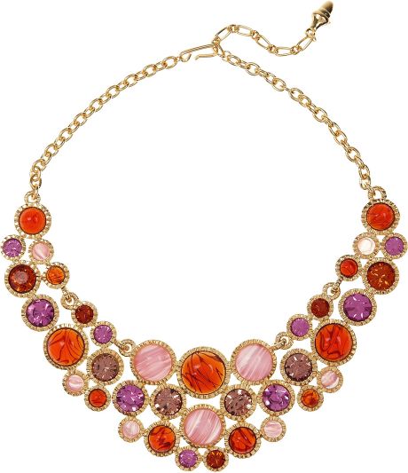 Kenneth Jay Lane 22karat Goldplated Swarovski Crystal and Resin Necklace in Gold - Lyst