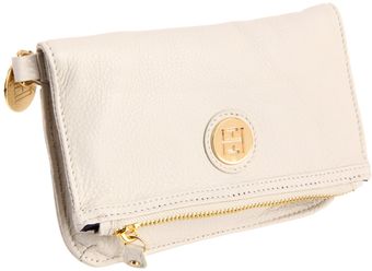  Tommy Hilfiger Fold Over Pebble Leather Wristlet Pouch Travel Kit 