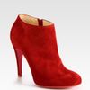 Christian Louboutin Suede Ankle Boots in Red - Lyst