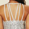 Free People Sequin Cami in Silver - Lyst