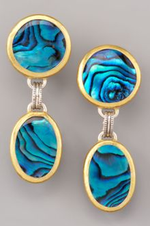 Gurhan Paua Shell Doubledrop Earrings - Lyst
