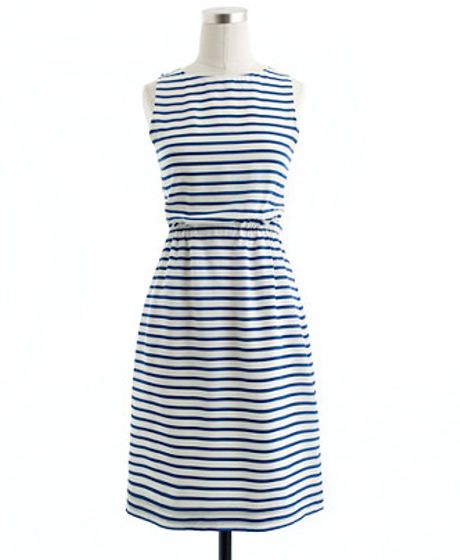J.crew Dree Dress in Deck Stripe in Blue (coastline blue) - Lyst