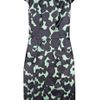 Lela Rose Printed Wool and Silk Blend Dress in Green - Lyst