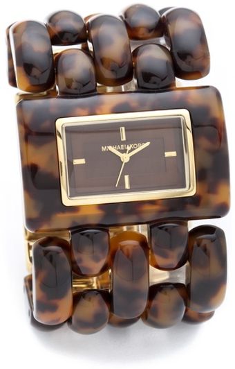 Michael Kors Rio Tortoise shell Watch - Lyst