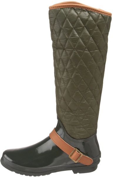green sperry boots