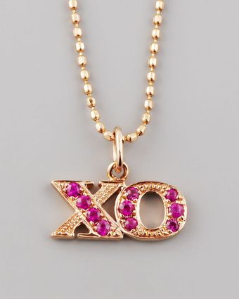  Ruby Xo Pendant Necklace 