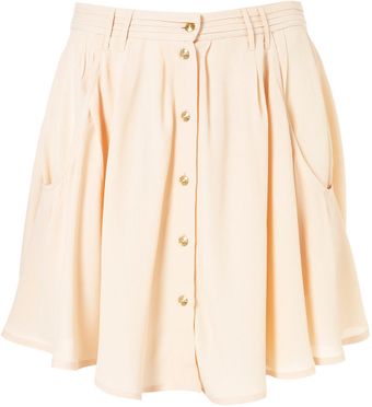 Topshop Button Through Skirt - Lyst
