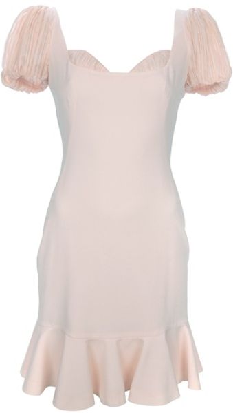 Alexander Mcqueen Ruffle Sleeve Dress in Pink - Lyst