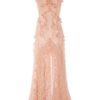 Alexander Mcqueen Ruffled Bead Embellished Chiffon and Lace Gown in Pink - Lyst