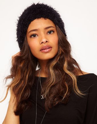 Asos Fluffy Boyfriend Beanie - Lyst
