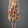 Dolce & Gabbana Bustier Dress in Yellow (white) - Lyst