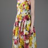 Dolce & Gabbana Bustier Dress in Yellow (white) - Lyst