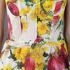 Dolce & Gabbana Bustier Dress in Yellow (white) - Lyst