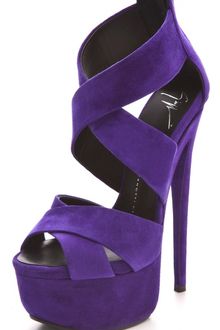 Giuseppe Zanotti Crisscross Suede Platform Sandals - Lyst