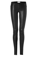 Helmut Lang Black Skinny Stretch Leather Pants