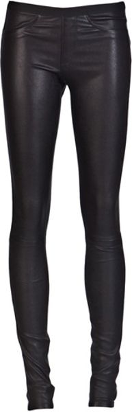 Helmut Lang Leather Legging in Black - Lyst