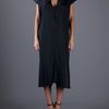 Lanvin Plunge Neck Dress in Black - Lyst
