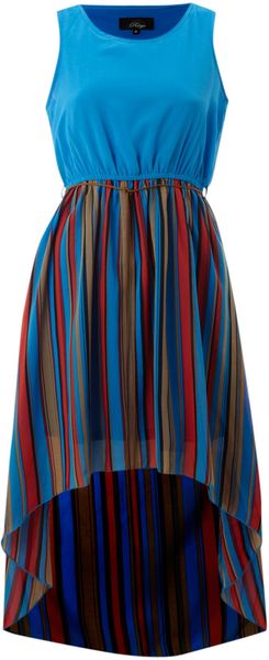 Madam Rage Beaded Dipped Hem Dress - Lyst