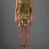 Roberto Cavalli Sequin Dress in Gold - Lyst