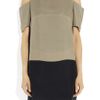 Tibi Colorblock Brushed Silk Dress in Black (sand) - Lyst