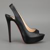 Christian Louboutin Peep Toe Pumps in Black - Lyst