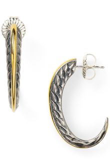 Elizabeth And James Sterling Silve Feather Hoop Earrings - Lyst