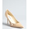 Jimmy Choo  Patent Leather Agnes Pointed Toe Pumps in Beige (nude) - Lyst