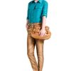 Karen Millen Metallic Coated Jean in Gold (bronze) - Lyst