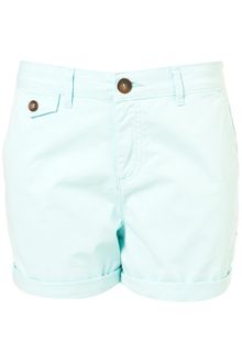 Topshop Mint Chino Shorts - Lyst