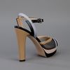 Valentino Peep Toe Sandals in Black - Lyst
