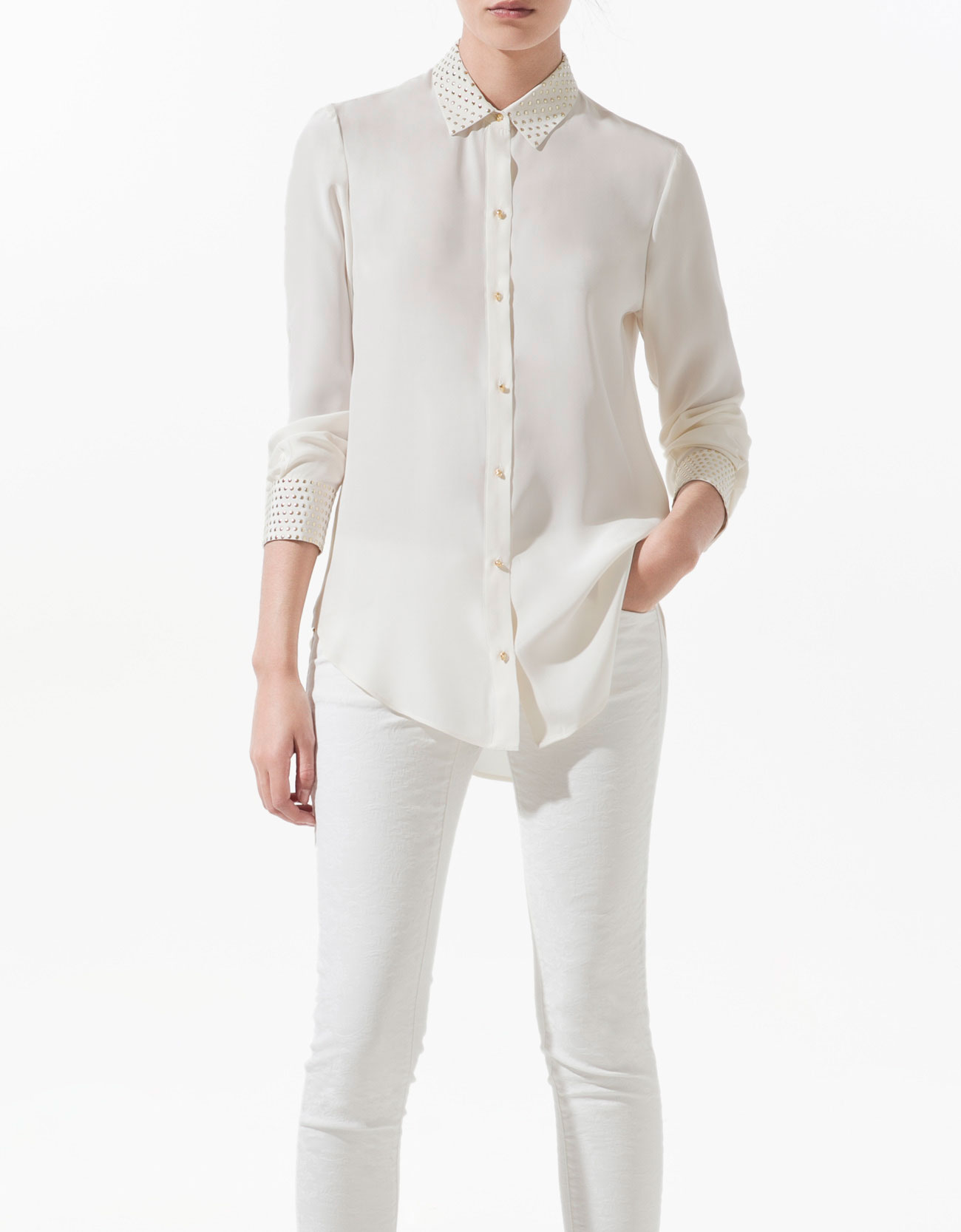 zara padded shirt