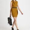 3.1 Phillip Lim Asymmetric Draped Dress in Gold (black) - Lyst