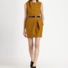 3.1 Phillip Lim Asymmetric Draped Dress in Gold (black) - Lyst