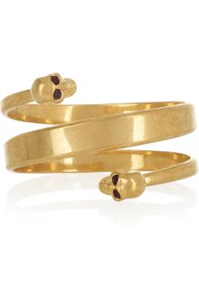 Alexander McQueen Swarovski Crystal Doubleskull Bracelet - Lyst