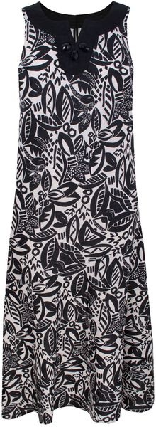 Ann Harvey Floral Print Linen Maxi Dress - Lyst
