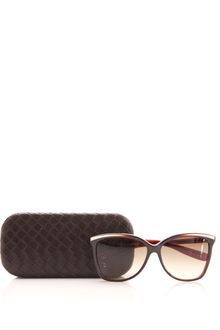 Bottega Veneta Tortoiseshell Catseye Sunglasses - Lyst