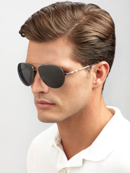 burberry metal aviator sunglasses
